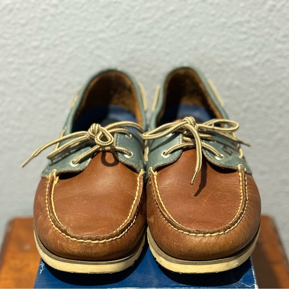 Sperry Brown and Blue Boat Shoes